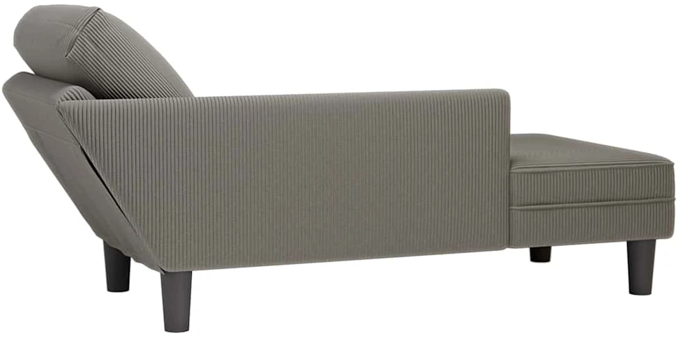 Sofa Chaise Lounge su pagalvės šviesiai pilku velveto audiniu
