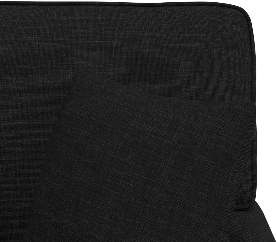Sofa Faina su sijonu 3 vnt. Juodas audinys 91 x 157 x 91 cm