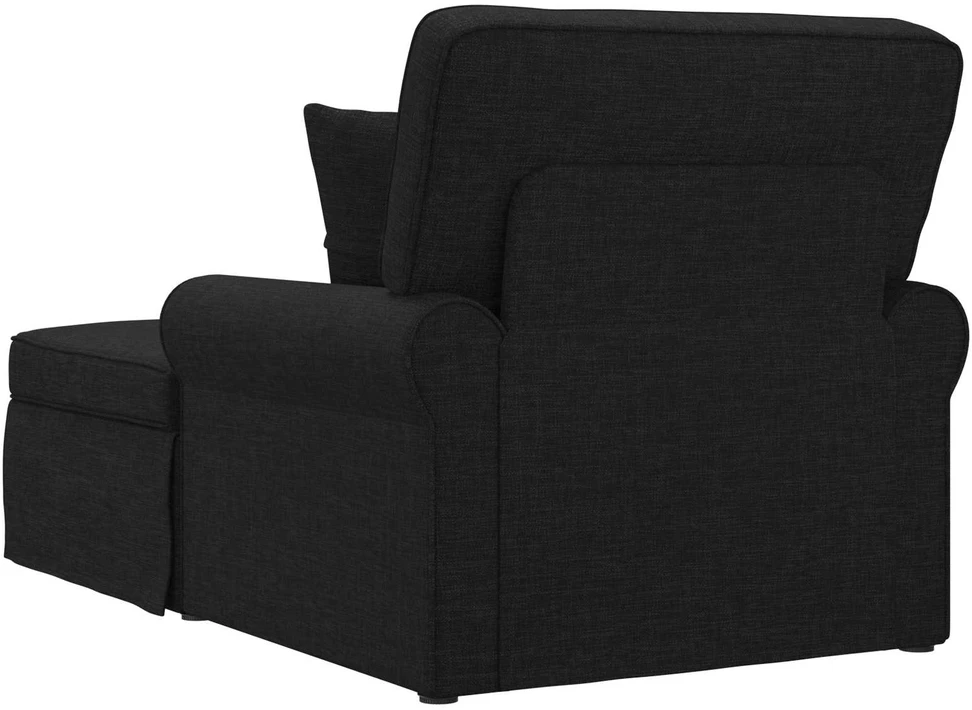 Sofa Faina su sijonu 3 vnt. Juodas audinys 91 x 157 x 91 cm