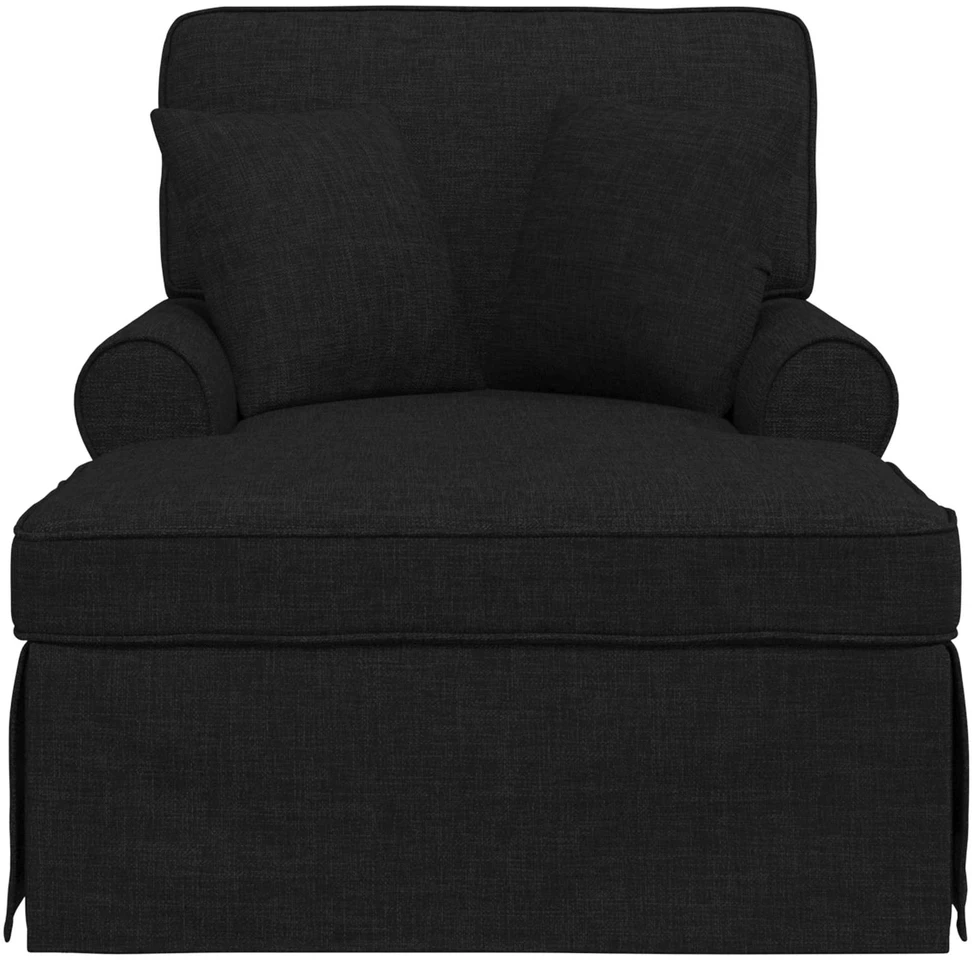 Sofa Faina su sijonu 3 vnt. Juodas audinys 91 x 157 x 91 cm