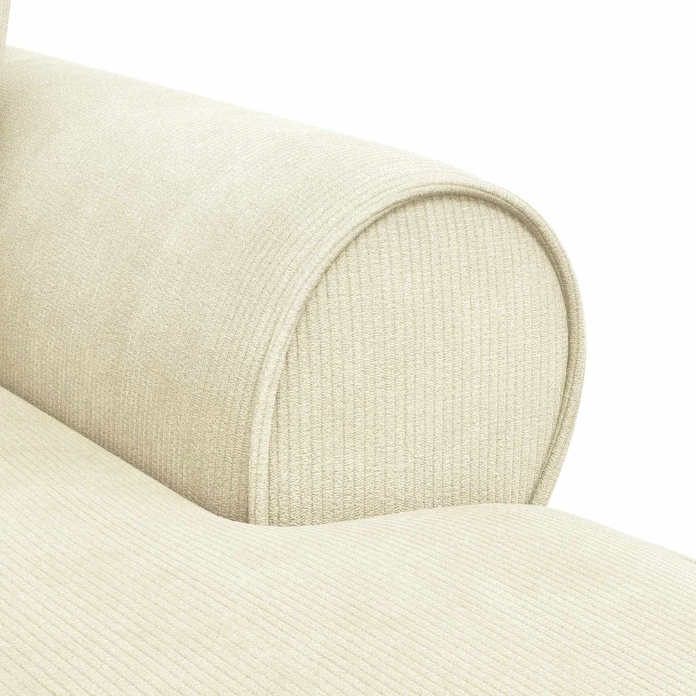 Sofa Faina su sijonu 3 vnt. Kreminė Kordūrinis audinys