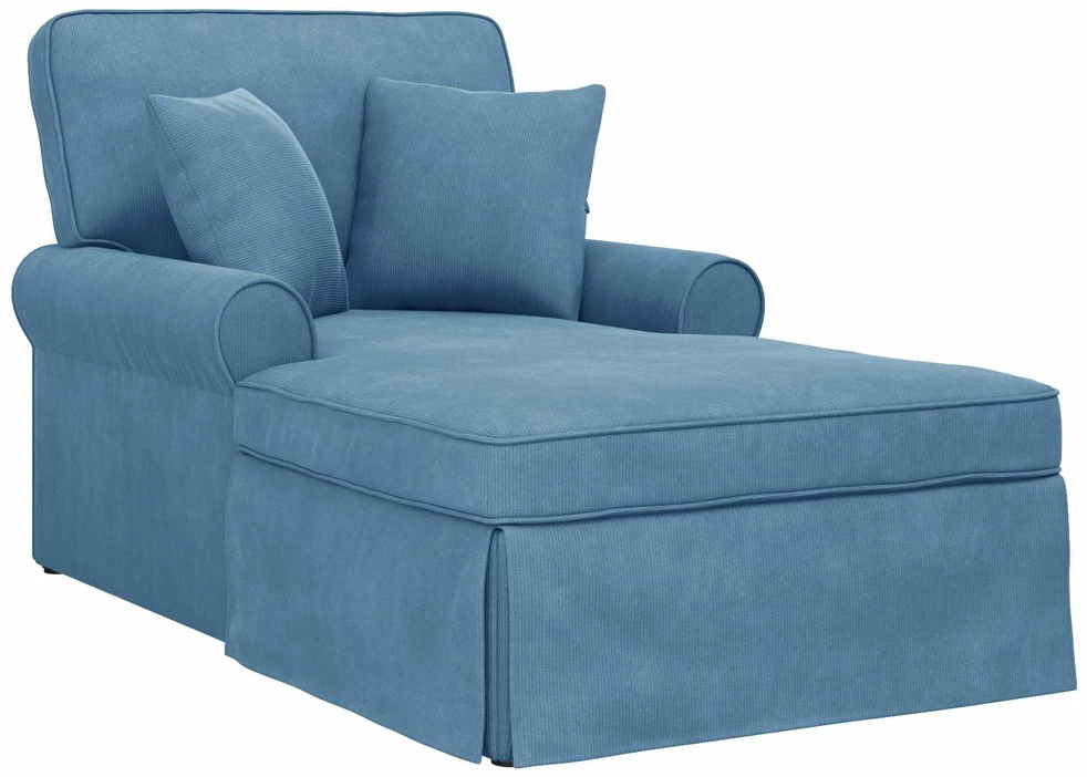 Sofa Faina su sijonu 3 vnt. Mėlyna Kordūrinis audinys