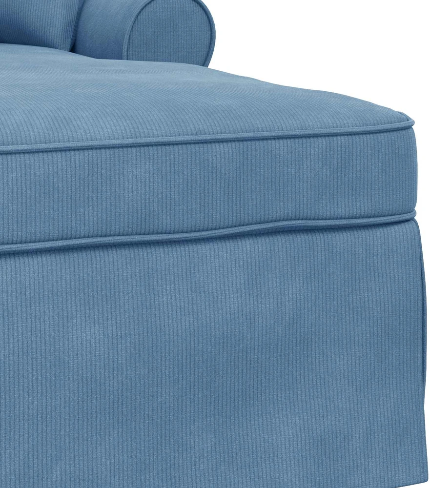 Sofa Faina su sijonu 3 vnt. Mėlyna Kordūrinis audinys
