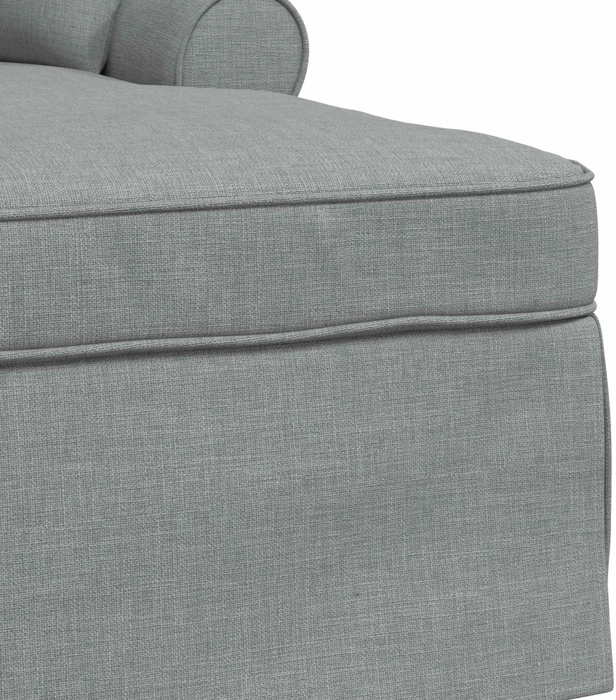 Sofa Faina su sijonu 3 vnt. Šviesiai pilka audinys 91 x 157 x 91 cm