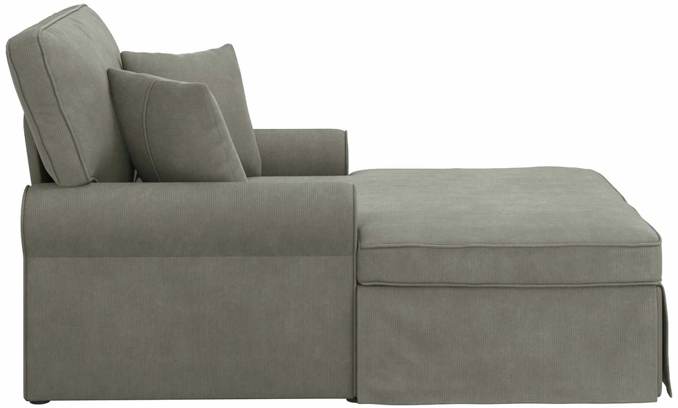 Sofa Faina su sijonu 3 vnt. Šviesiai pilka Kordūrinis audinys