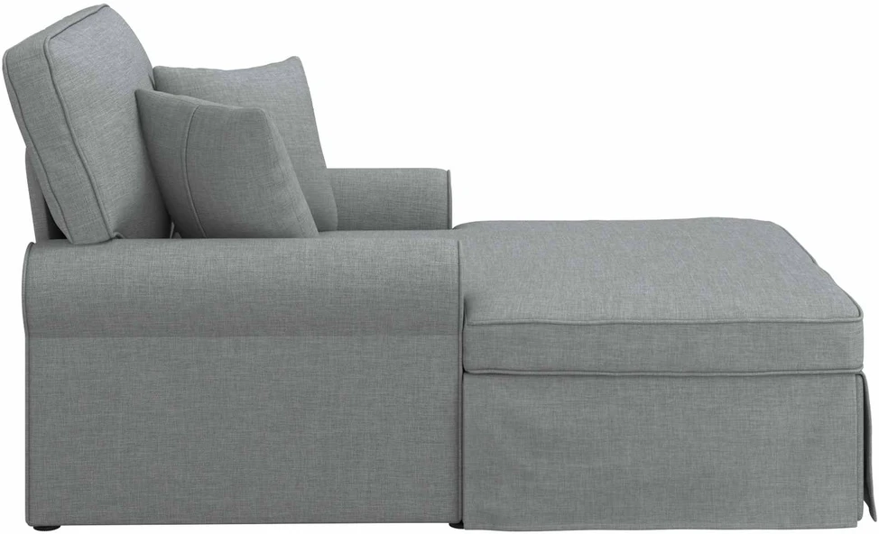 Sofa Faina su sijonu 3 vnt. Šviesiai pilka audinys 91 x 157 x 91 cm
