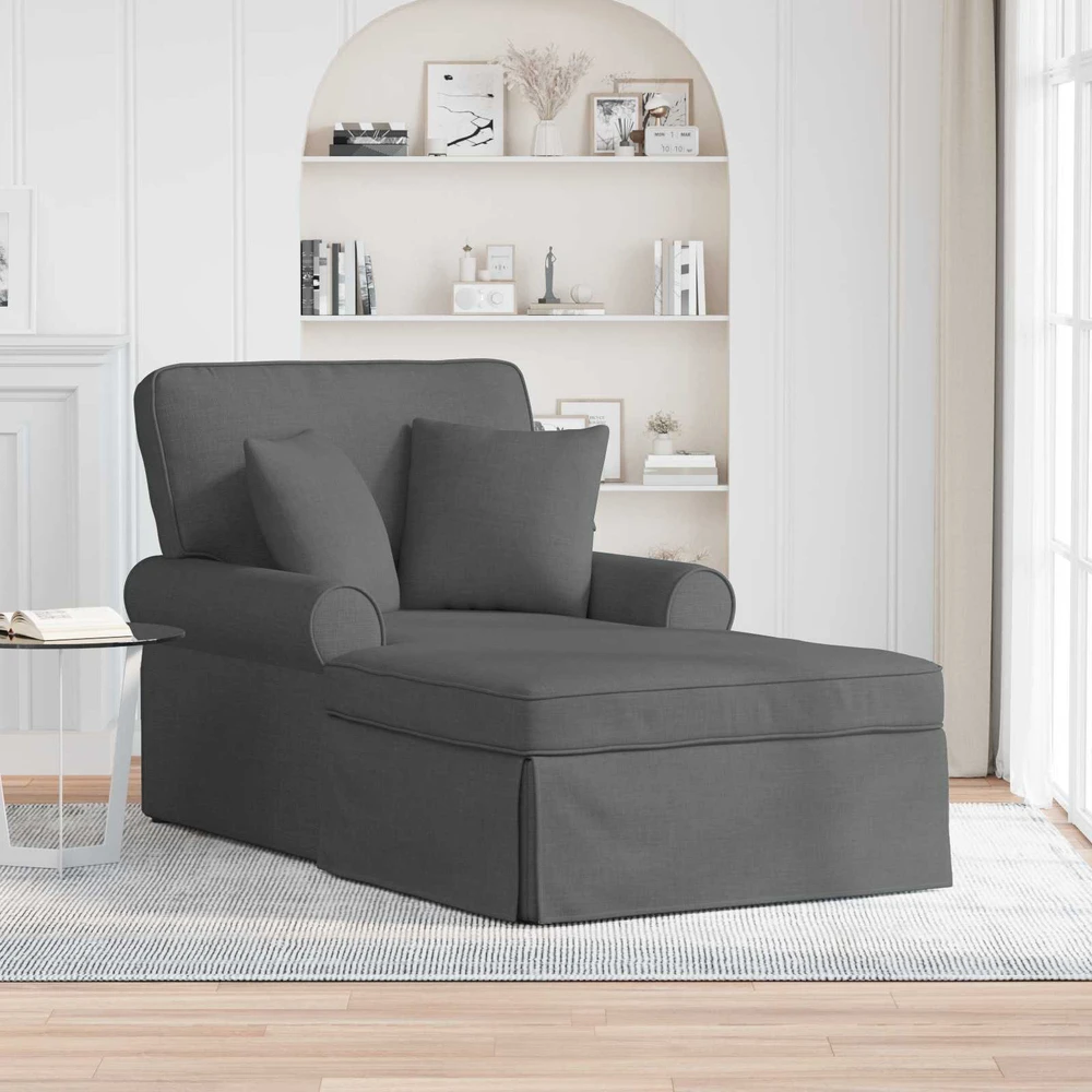 Sofa Faina su sijonu 3 vnt. Tamsiai pilka audinys 91 x 157 x 91 cm