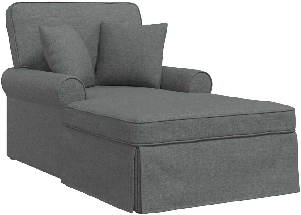 Sofa Faina su sijonu 3 vnt. Tamsiai pilka audinys 91 x 157 x 91 cm