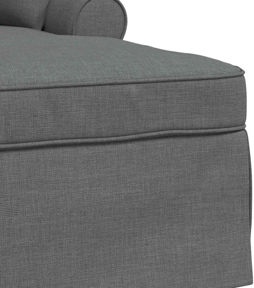 Sofa Faina su sijonu 3 vnt. Tamsiai pilka audinys 91 x 157 x 91 cm