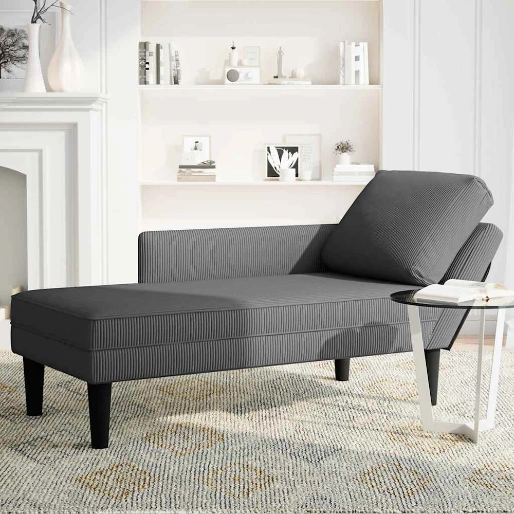 Poilsio sofa su pagalvės tamsiai pilkos spalvos velveto audinys