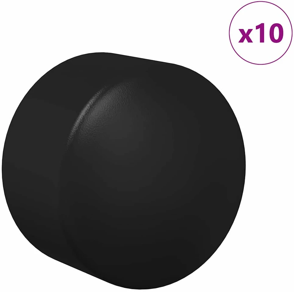 Stalo futbolo galiniai dangteliai 10 vnt. Juoda PP