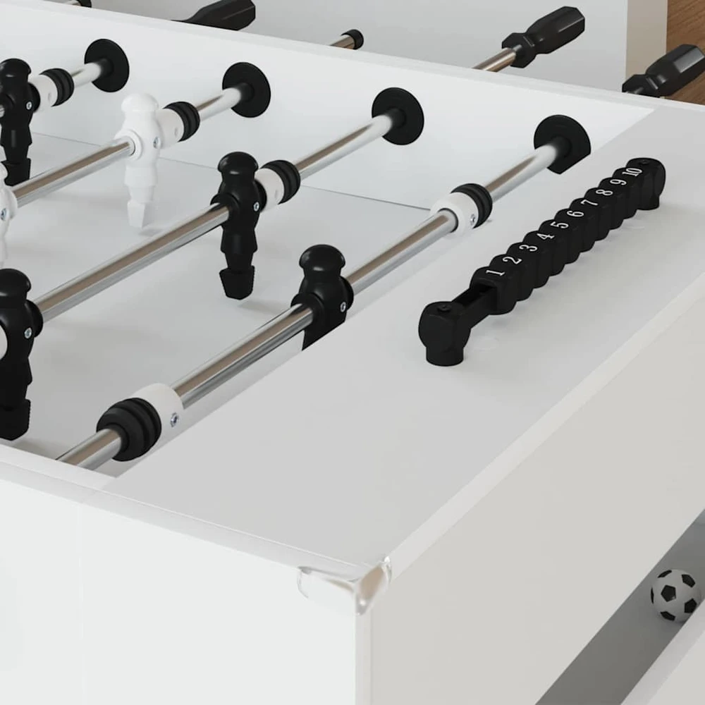 Fuzbolas stalas Baltas 146,5 x 74 x 85 cm Apdirbta mediena