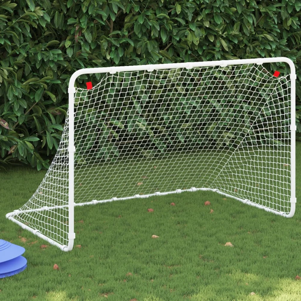 Futbolo vartai, balti, 122x81x81 cm, plienas