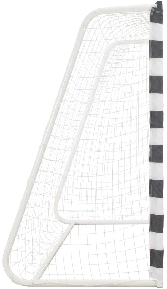 Futbolo vartai, juodos ir baltos sp., 300x160x90 cm, metalas