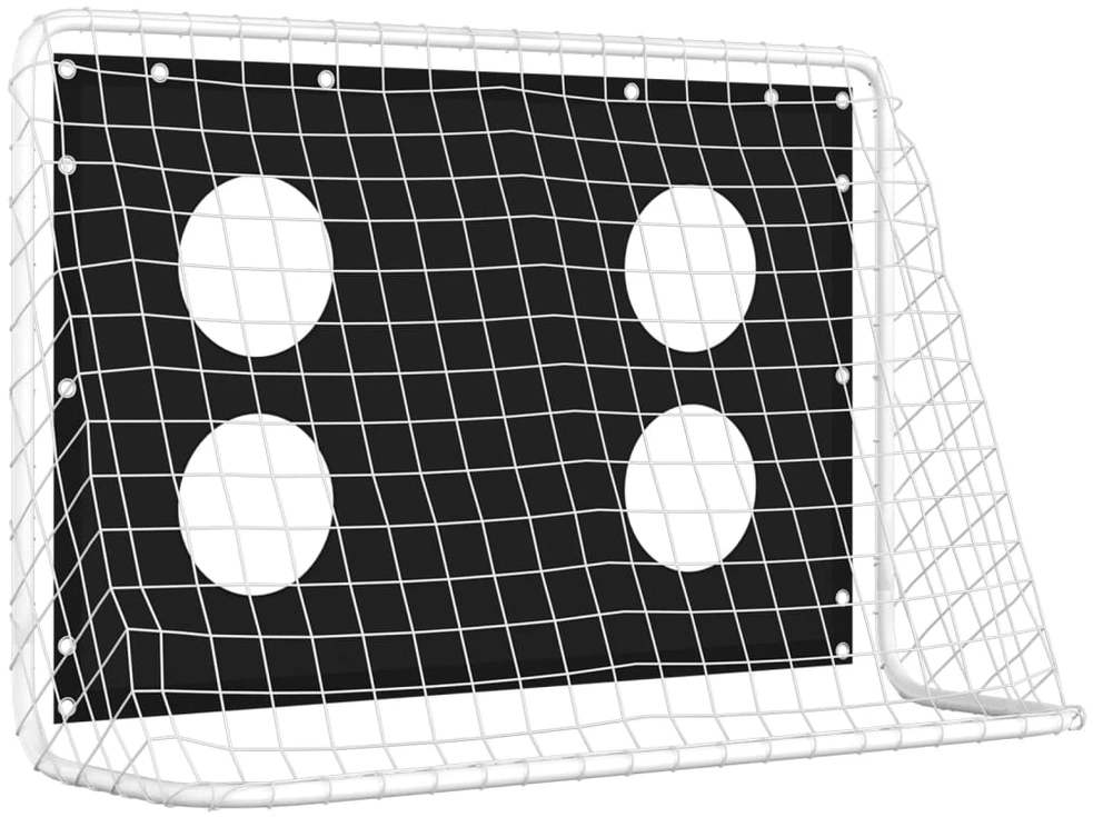Futbolo vartai su treniruočių siena, 184x61x122cm, plienas