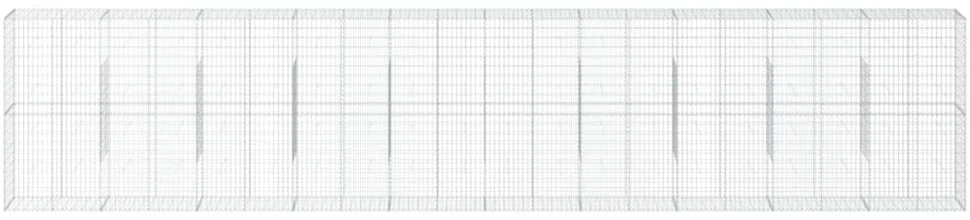 Gabiono krepšys su dangčiu, 1000x50x200cm, galvanizuota geležis