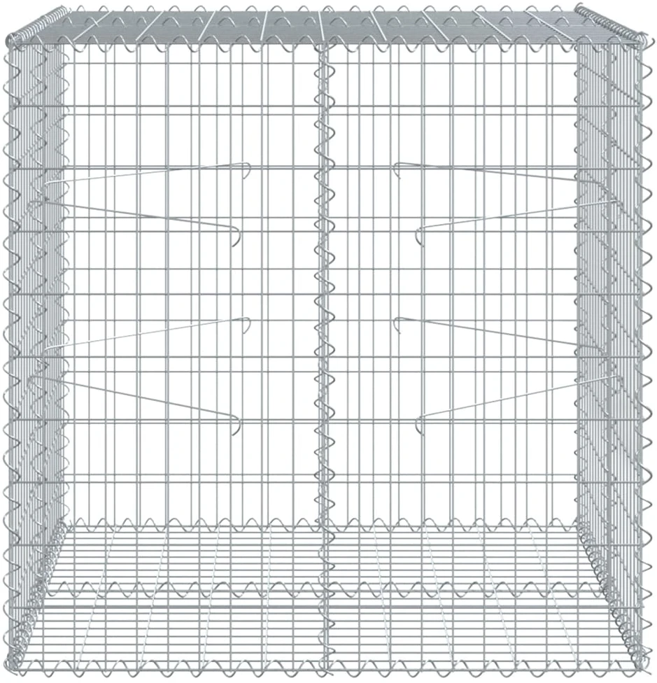 Gabiono krepšys su dangčiu, 100x100x100cm, galvanizuota geležis