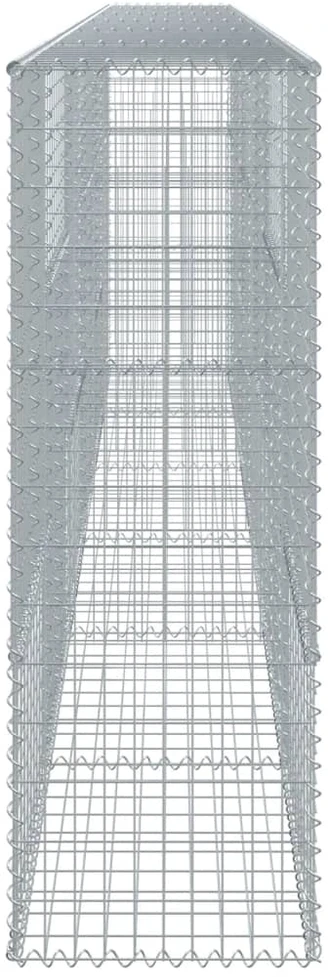 Gabiono krepšys su dangčiu, 600x50x150cm, galvanizuota geležis