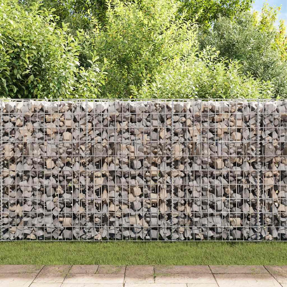 Gabiono siena, galvanizuotas plienas, 450x30x100cm