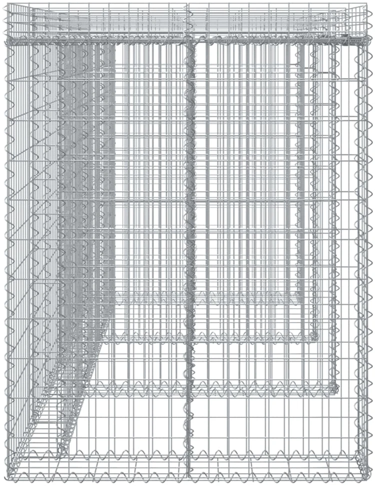 Gabiono siena šiukšlių konteineriui, 270x91x120cm, geležis