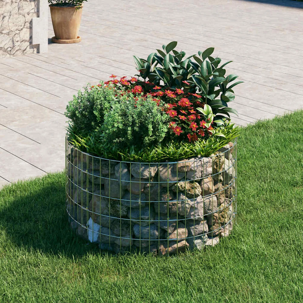 Gabiono stulpas, 100x50cm, galvanizuotas plienas, apskritas