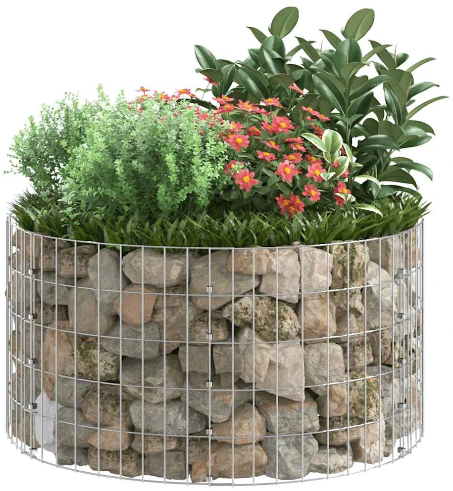 Gabiono stulpas, 100x50cm, galvanizuotas plienas, apskritas
