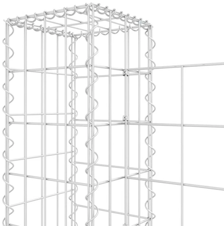Gabionų krepšiai su 5 kolonomis, 500x20x100cm, geležis