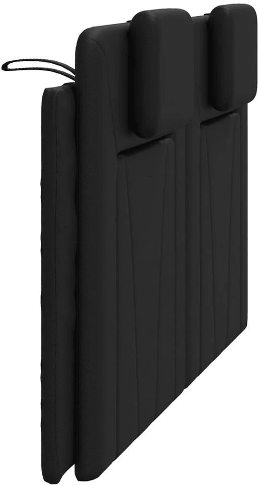 Galvūgalio pagalvėlė, juodos spalvos, 160cm, dirbtinė oda