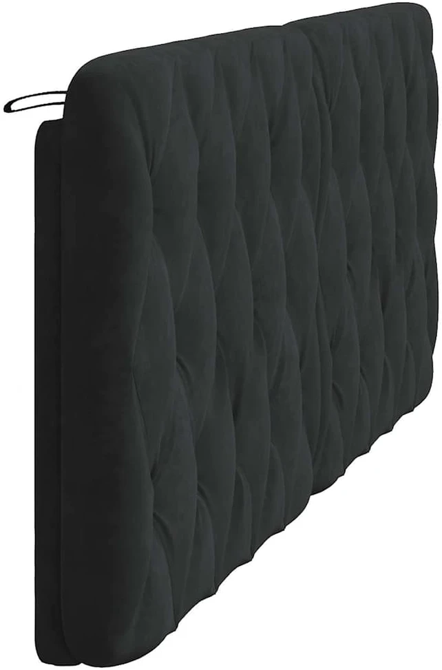 Galvūgalio pagalvėlė, juodos spalvos, 200cm, aksomas