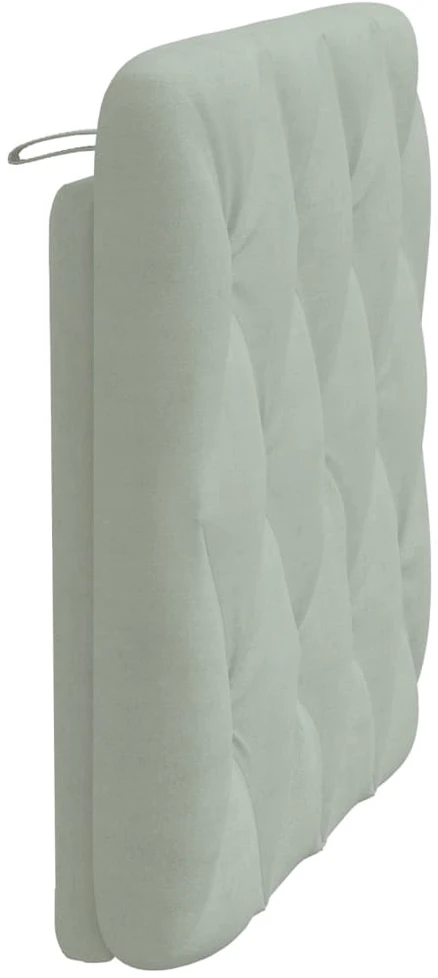 Galvūgalio pagalvėlė, šviesiai pilkos spalvos, 90cm, aksomas