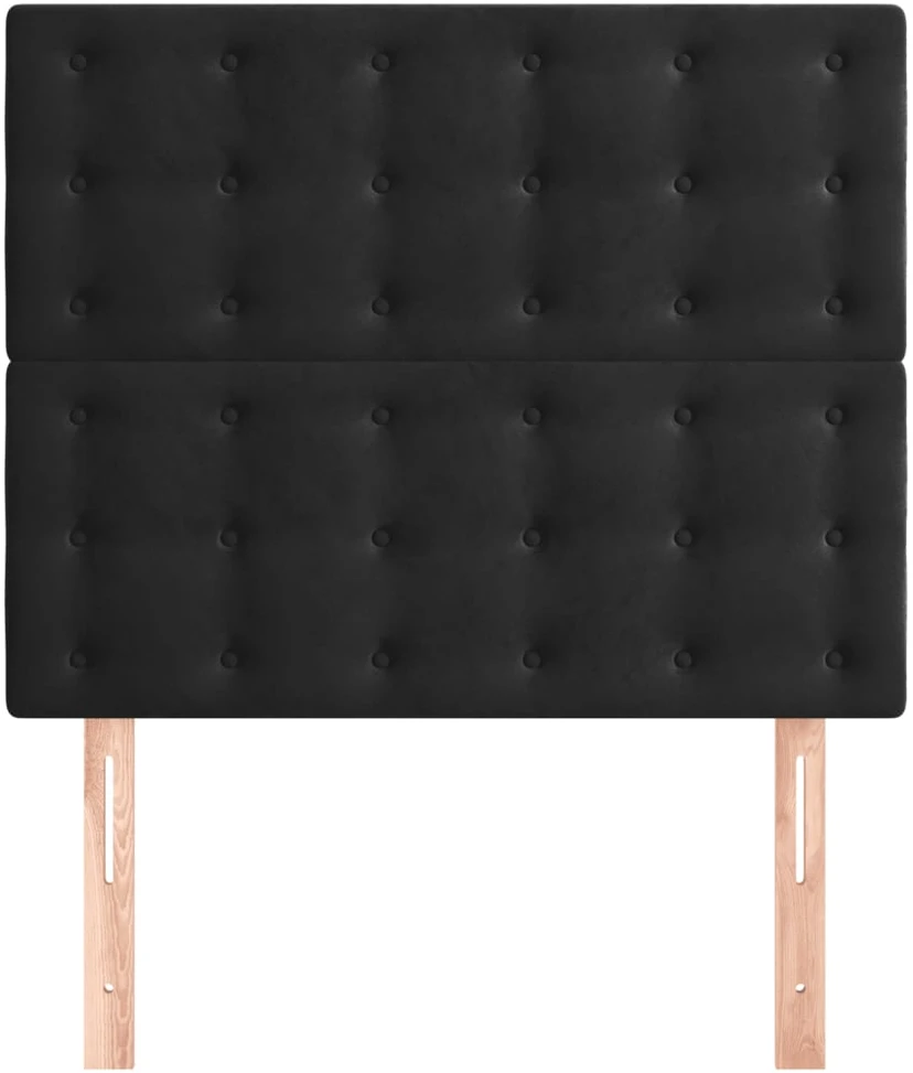 Galvūgalis, 2vnt., juodos spalvos, 100x5x78/88cm, aksomas