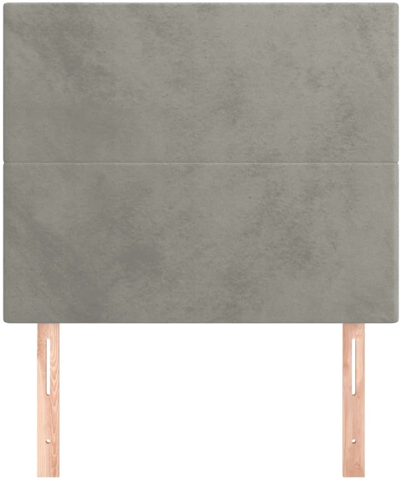 Galvūgalis, 2vnt.,šviesiai pilkos spalvos,100x5x78/88cm,aksomas