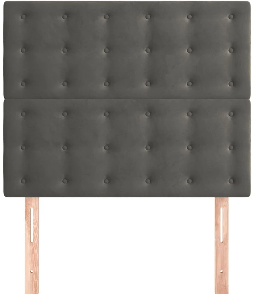 Galvūgalis, 2vnt.,tamsiai pilkos spalvos,100x5x78/88cm, aksomas