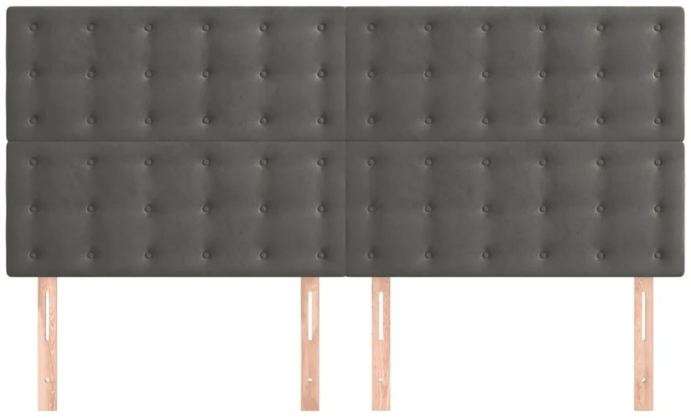 Galvūgalis, 4vnt.,tamsiai pilkos spalvos,100x5x78/88cm, aksomas