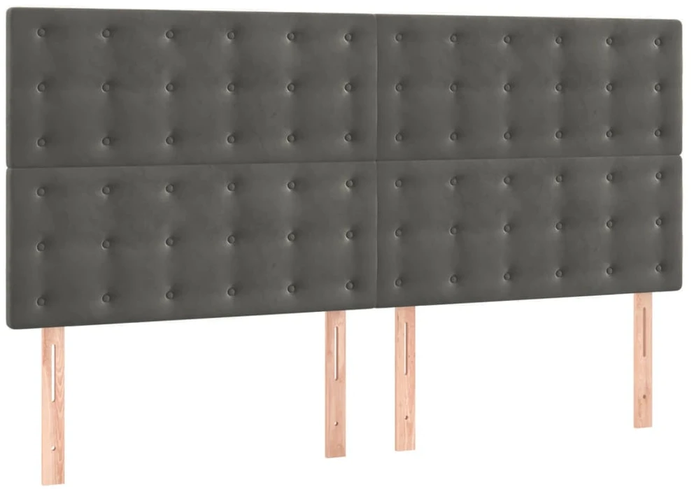 Galvūgalis, 4vnt.,tamsiai pilkos spalvos,100x5x78/88cm, aksomas