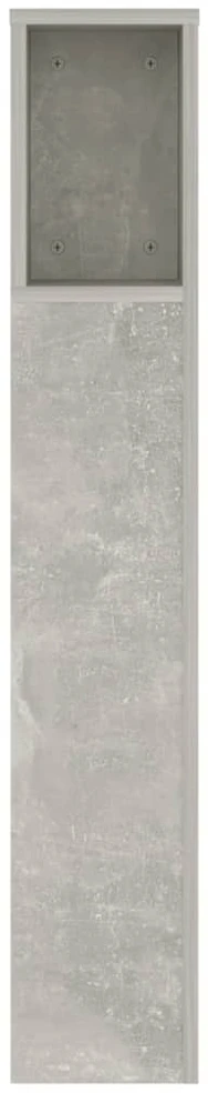 Galvūgalis-spintelė, betono pilkos spalvos, 140x18,5x104,5cm