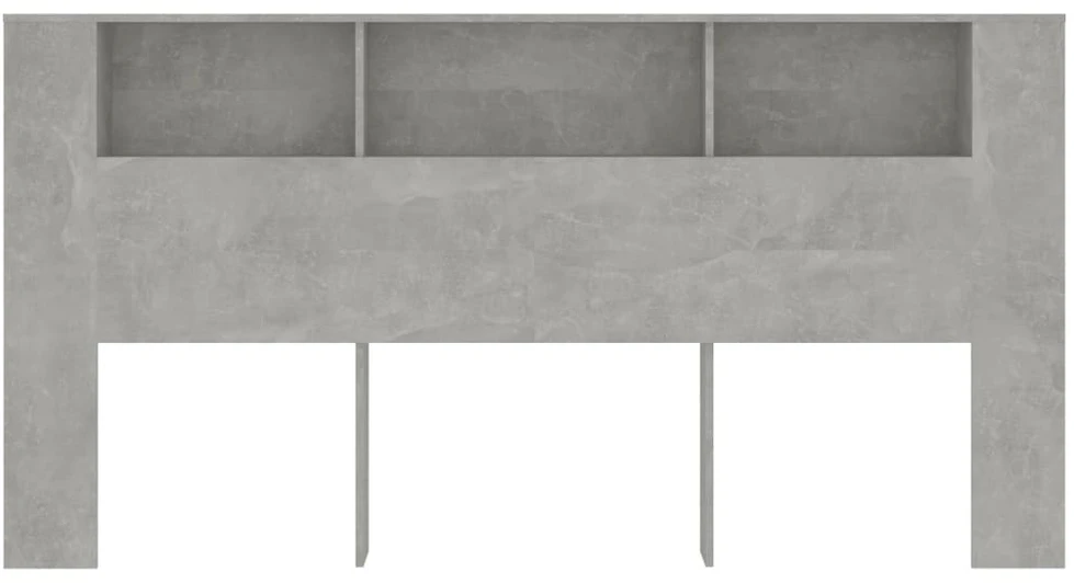 Galvūgalis-spintelė, betono pilkos spalvos, 200x18,5x104,5cm