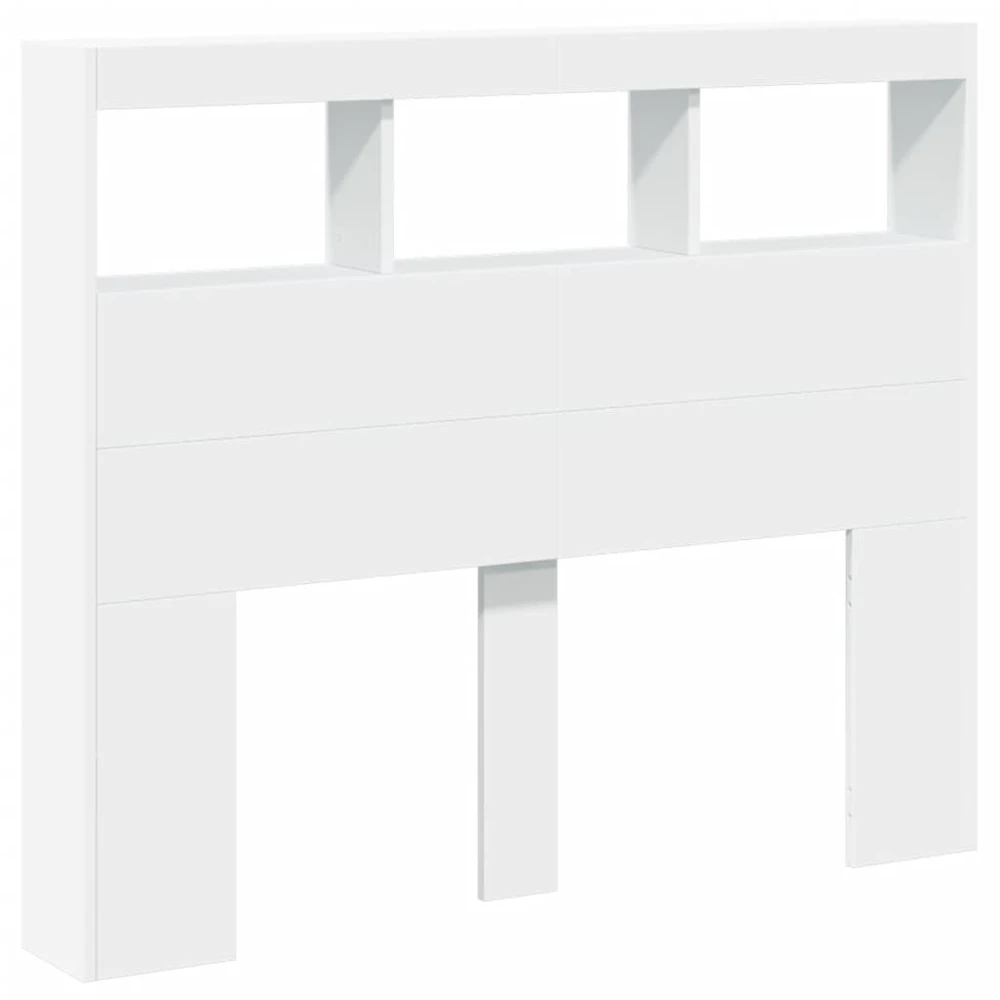 Galvūgalis-spintelė su LED, baltos spalvos, 120x17x102cm