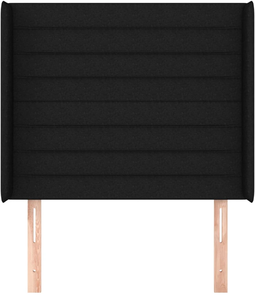 Galvūgalis su auselėmis, juodas, 103x16x118/128cm, audinys
