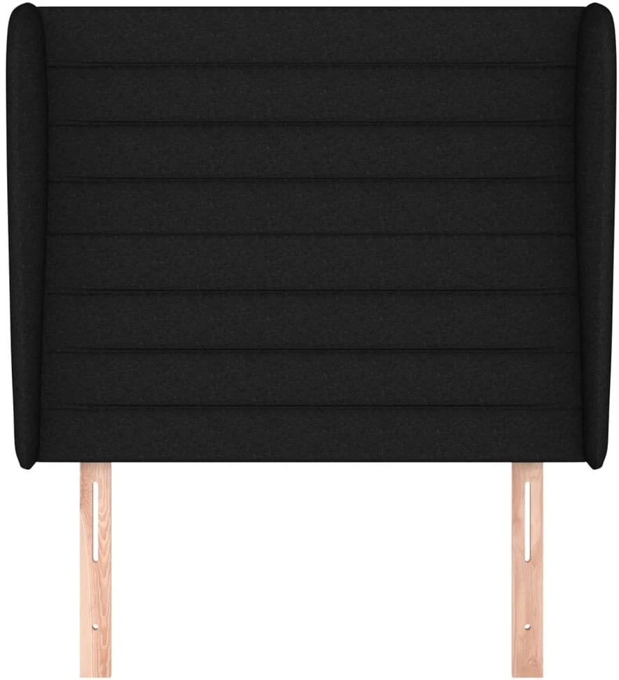 Galvūgalis su auselėmis, juodas, 103x23x118/128cm, audinys