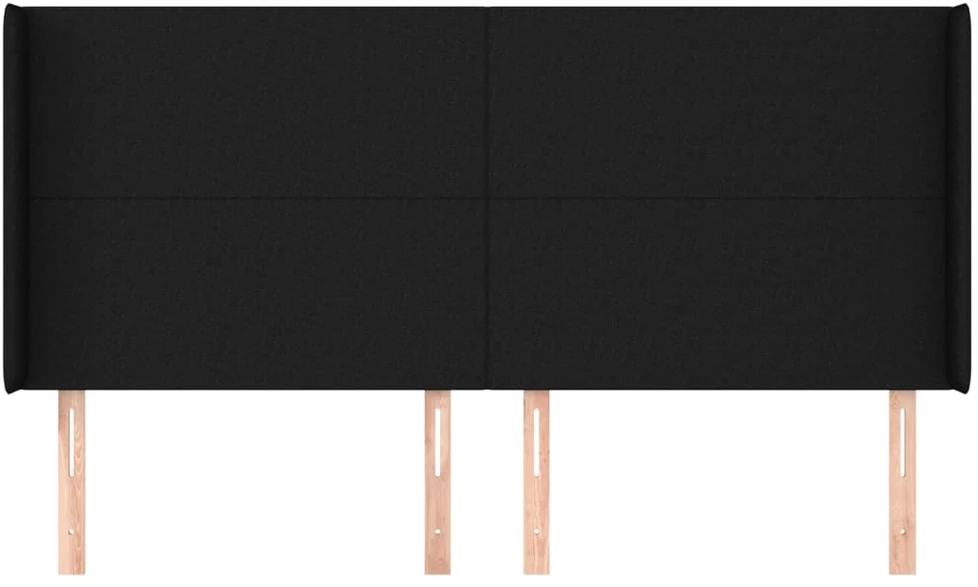 Galvūgalis su auselėmis, juodos, 203x16x118/128cm, audinys