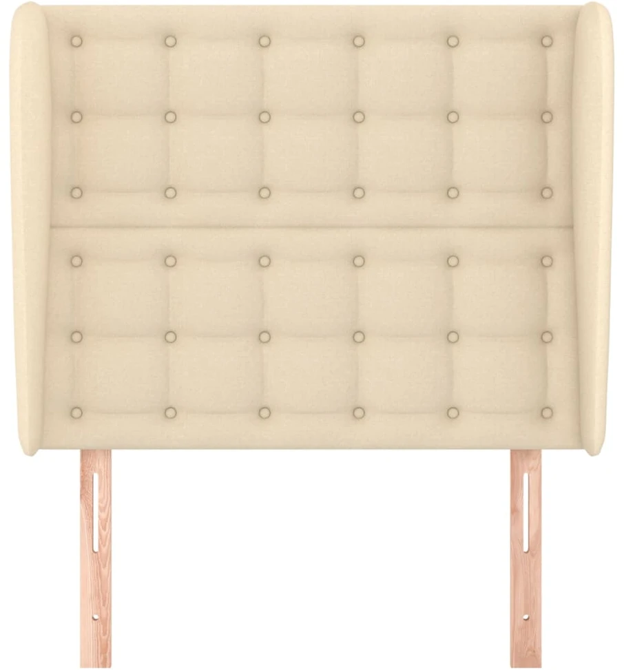 Galvūgalis su auselėmis, kreminis, 93x23x118/128cm, audinys