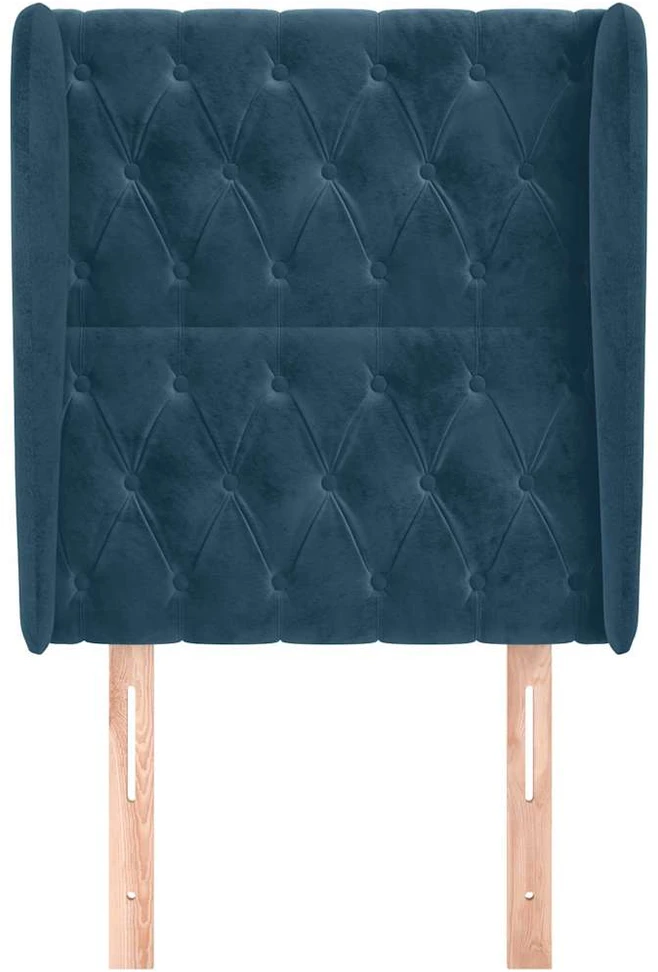 Galvūgalis su auselėmis, mėlynas, 83x23x118/128cm, aksomas