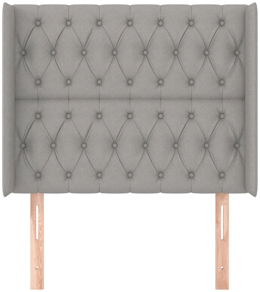 Galvūgalis su auselėmis, pilkas, 103x16x118/128cm, audinys