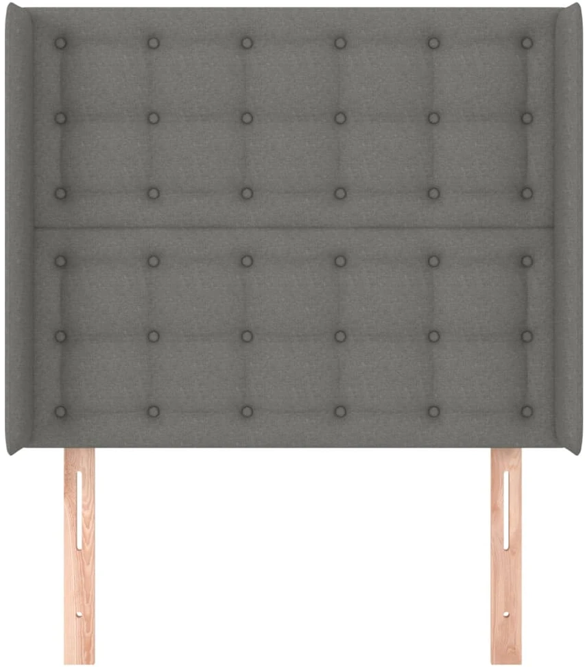 Galvūgalis su auselėmis, pilkas, 103x16x118/128cm, audinys