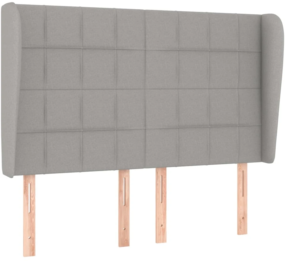 Galvūgalis su auselėmis, pilkas, 147x23x118/128cm, audinys