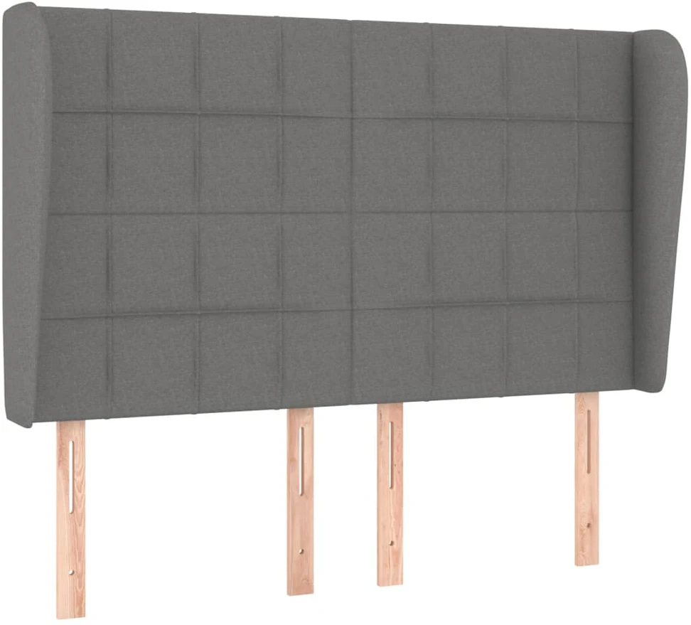 Galvūgalis su auselėmis, pilkas, 147x23x118/128cm, audinys