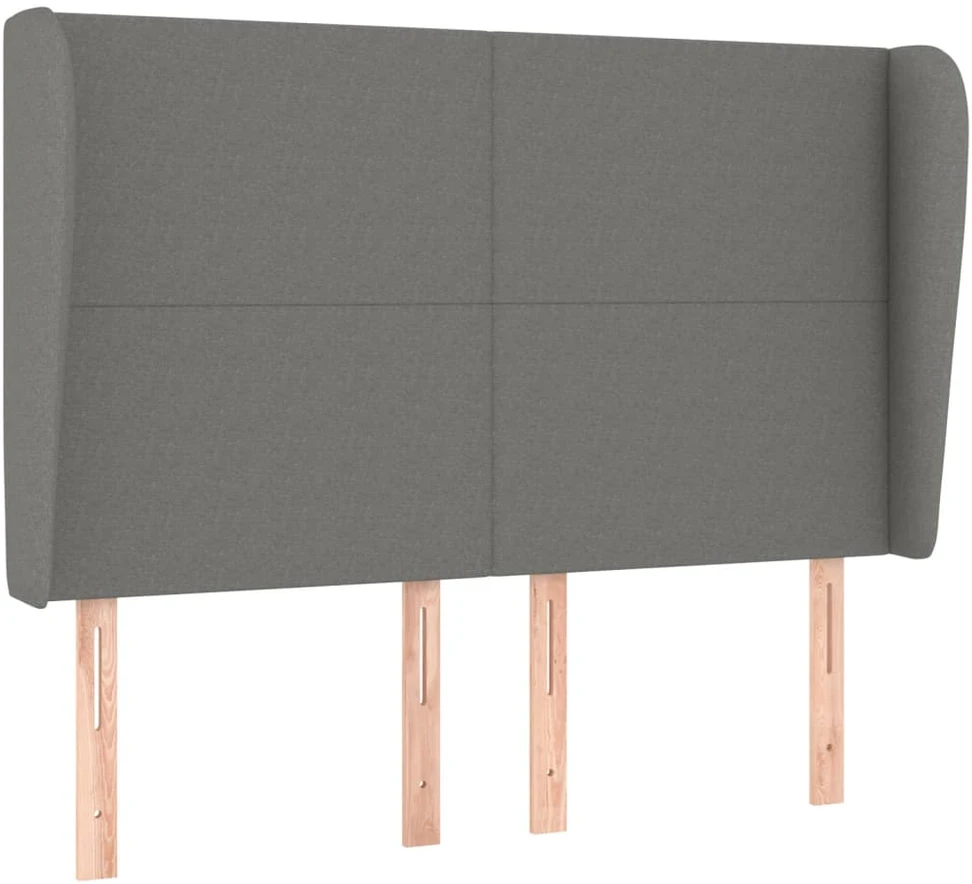 Galvūgalis su auselėmis, pilkas, 147x23x118/128cm, audinys
