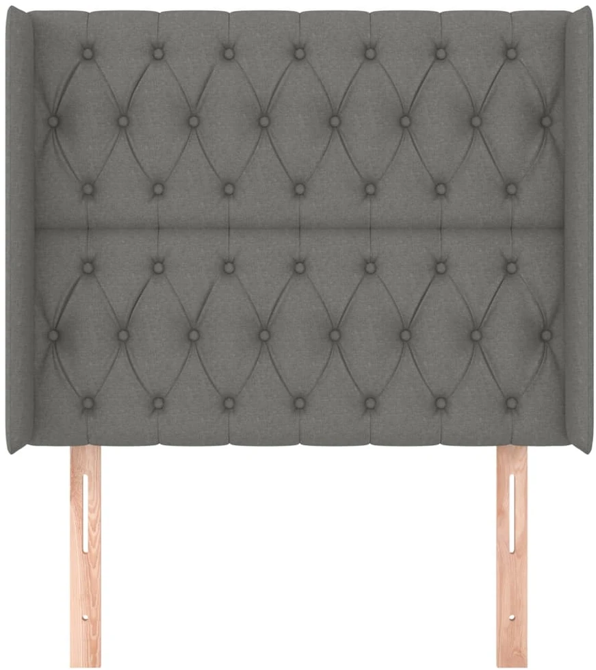 Galvūgalis su auselėmis, pilkas, 93x16x118/128cm, audinys