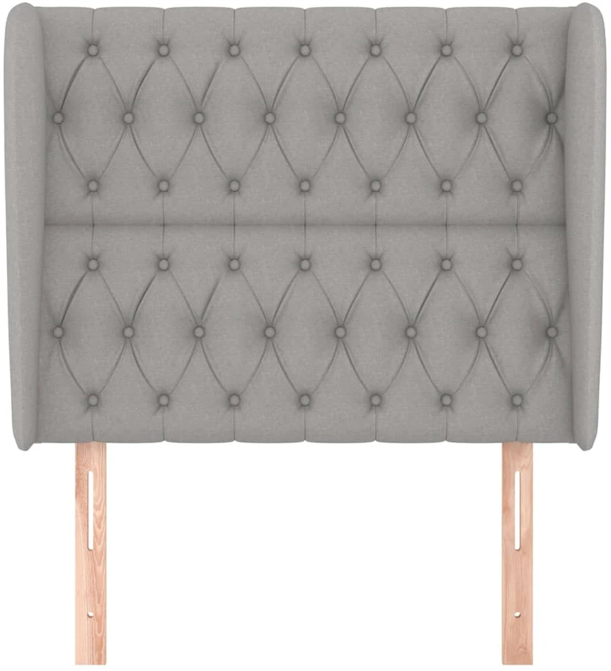 Galvūgalis su auselėmis, pilkas, 93x23x118/128cm, audinys